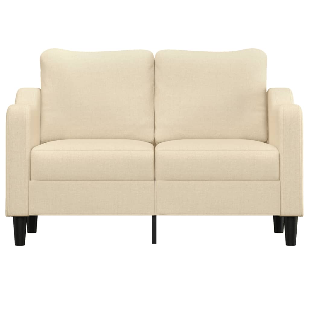 Tweezitsbank 120 cm stof crèmekleurig