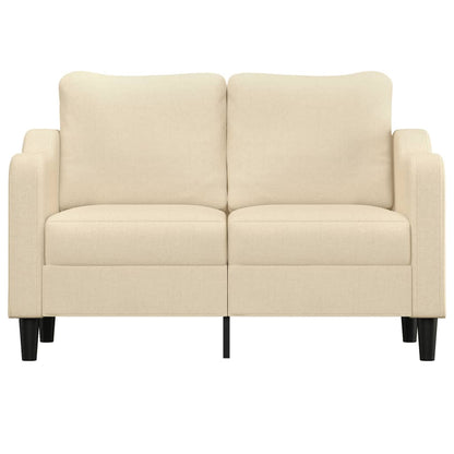 Tweezitsbank 120 cm stof crèmekleurig