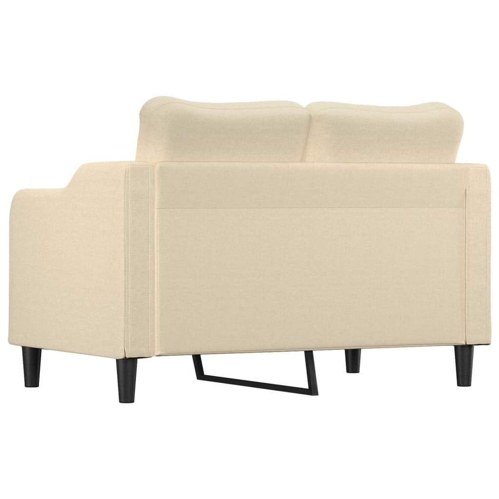 Tweezitsbank 120 cm stof crèmekleurig