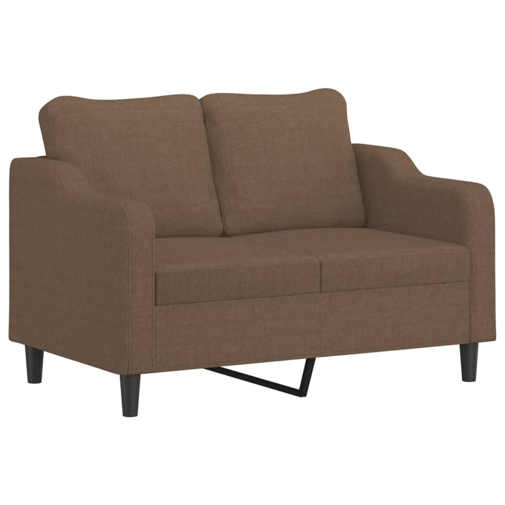 Tweezitsbank 120 cm stof bruin