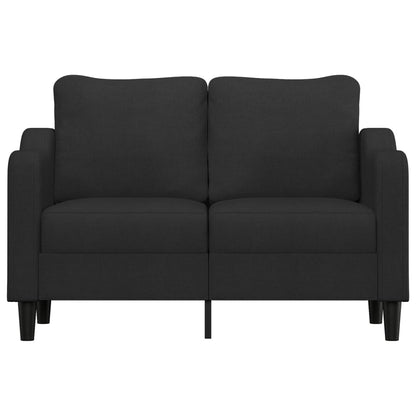 Tweezitsbank 120 cm stof zwart