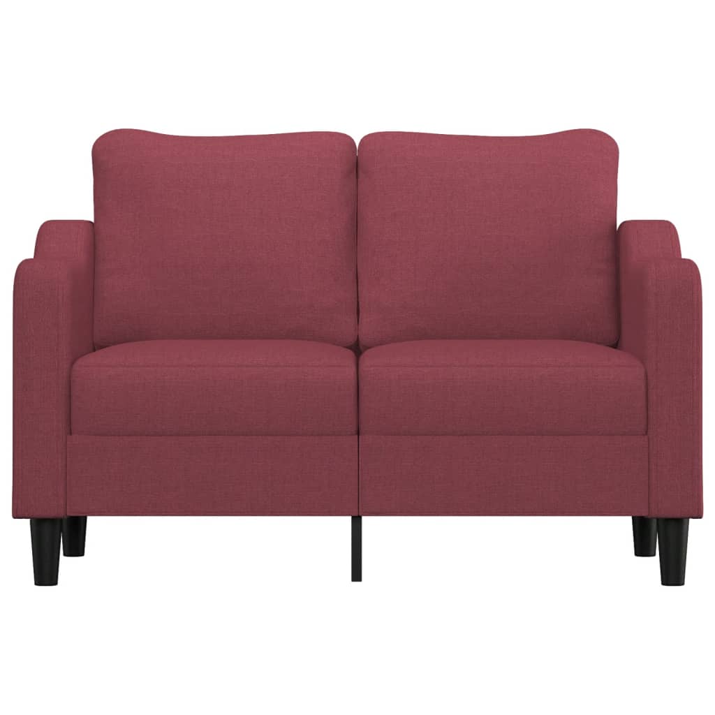 Tweezitsbank 120 cm stof wijnrood