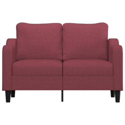 Tweezitsbank 120 cm stof wijnrood