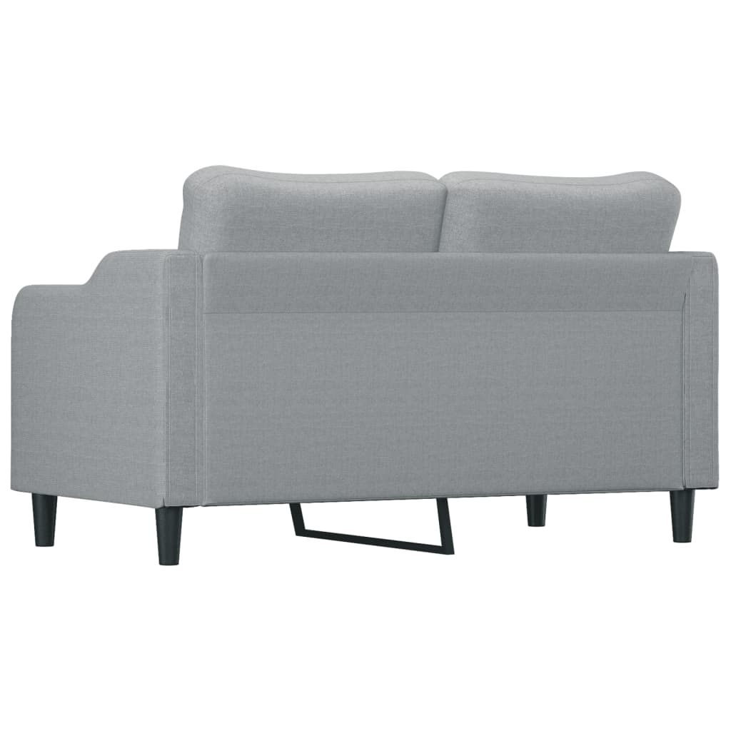 Tweezitsbank 140 cm stof lichtgrijs