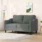 Tweezitsbank 140 cm stof donkergrijs