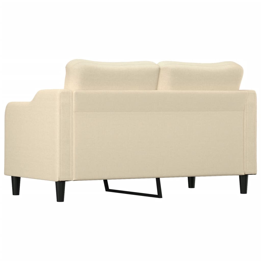 Tweezitsbank 140 cm stof crèmekleurig