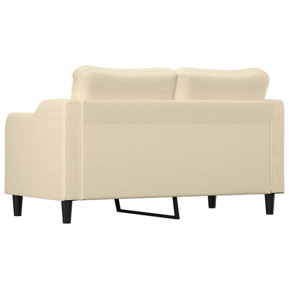 Tweezitsbank 140 cm stof crèmekleurig