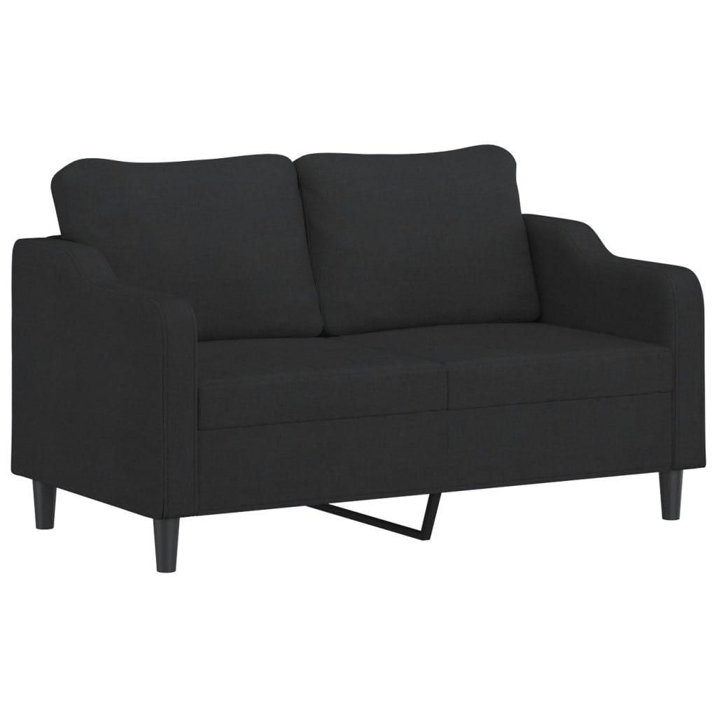 Tweezitsbank 140 cm stof zwart