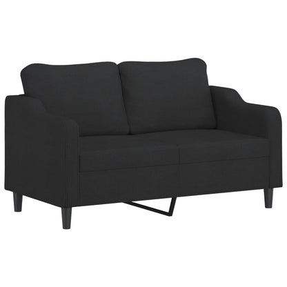 Tweezitsbank 140 cm stof zwart