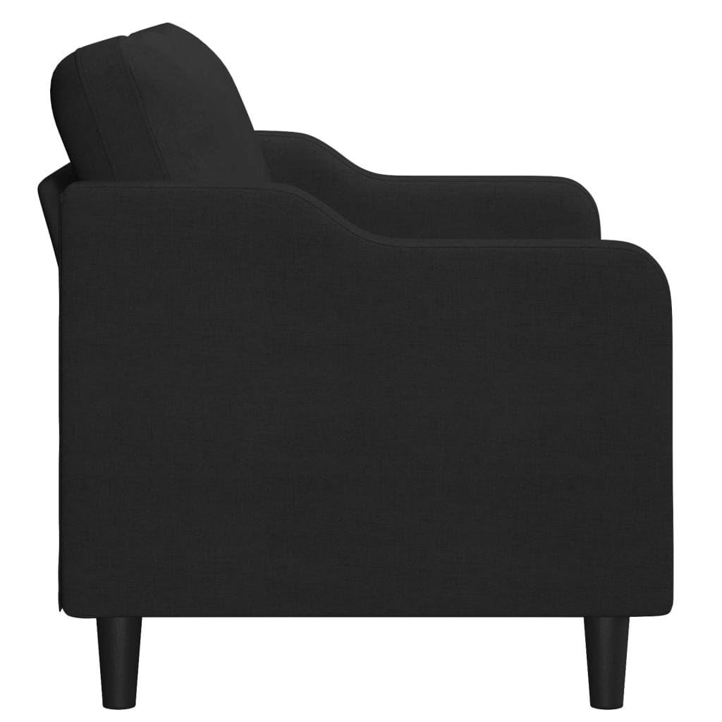 Tweezitsbank 140 cm stof zwart