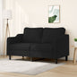 Tweezitsbank 140 cm stof zwart