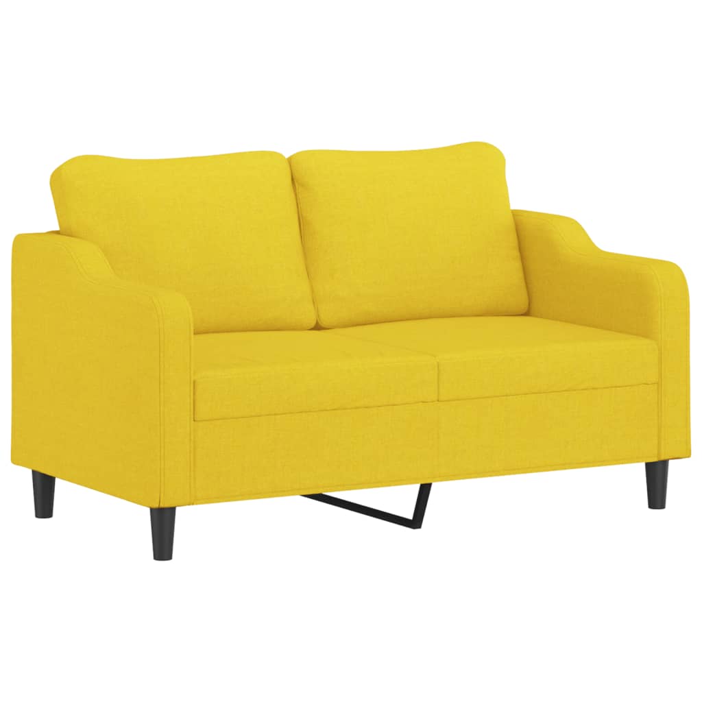 Tweezitsbank 140 cm stof lichtgeel