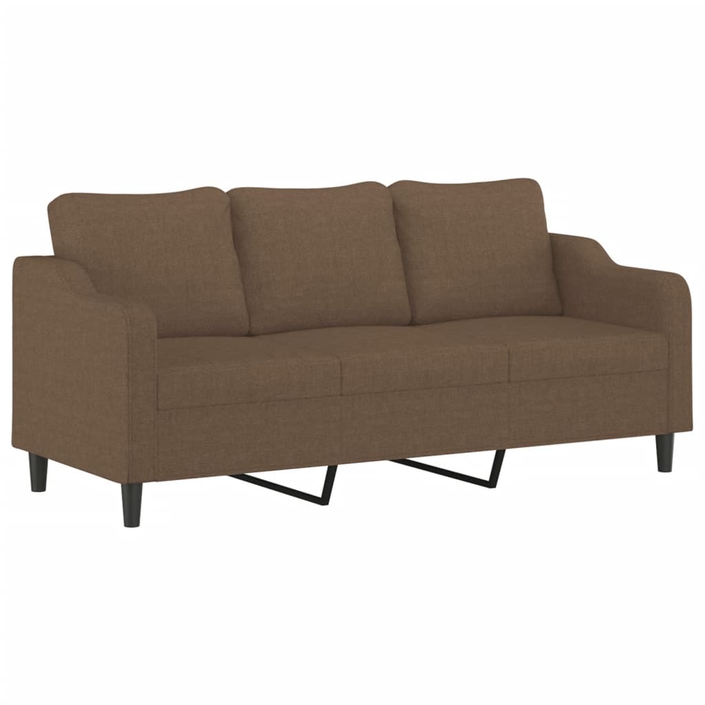 Driezitsbank 180 cm stof bruin