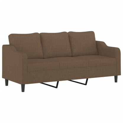 Driezitsbank 180 cm stof bruin