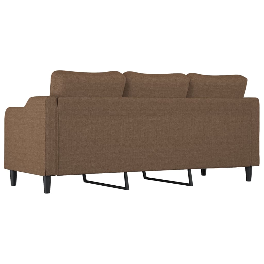Driezitsbank 180 cm stof bruin