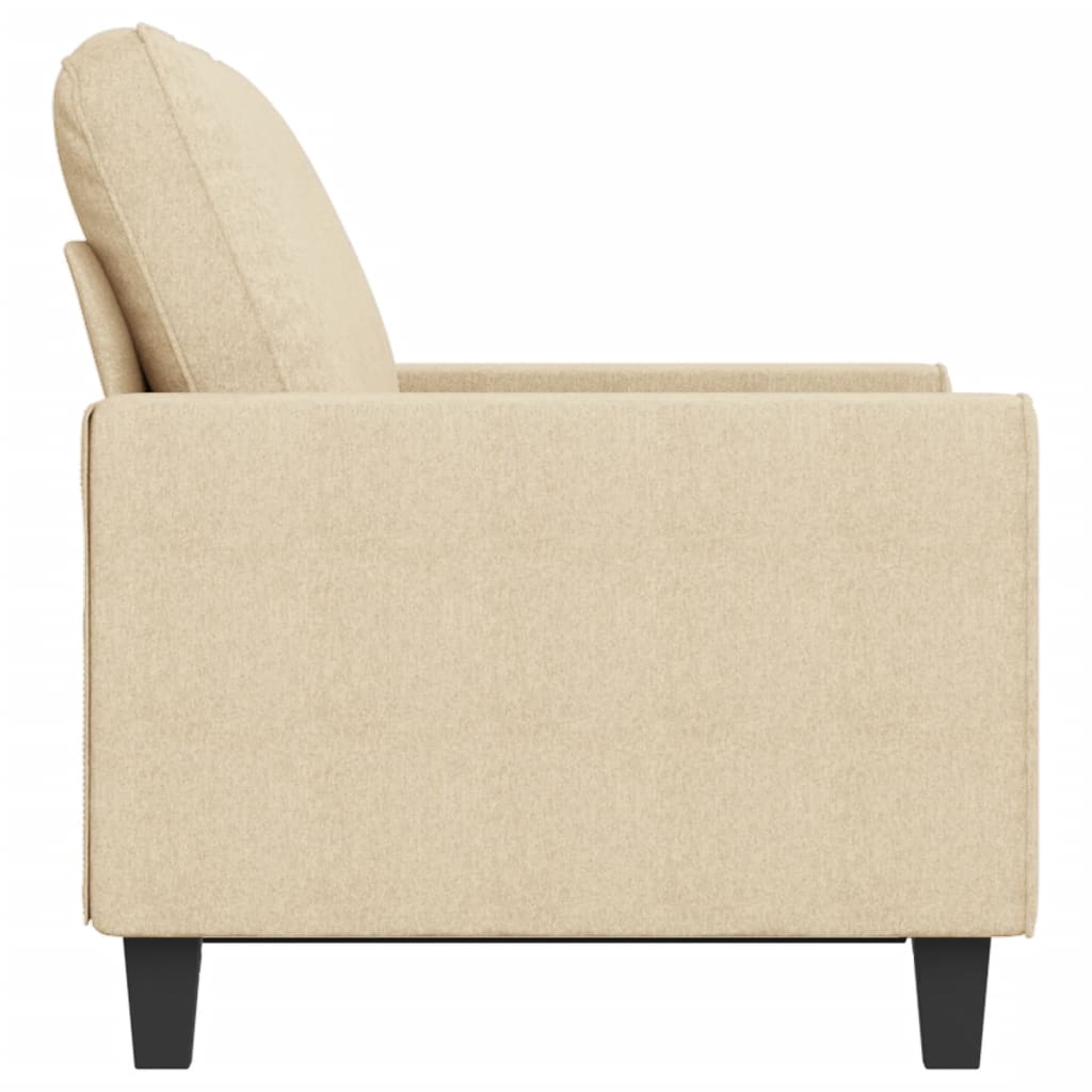 Tweezitsbank 120 cm stof crèmekleurig