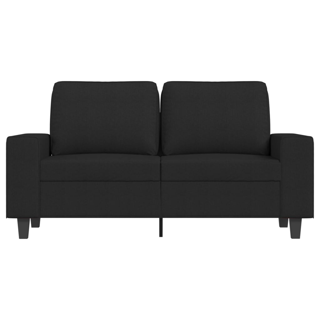 Tweezitsbank 120 cm stof zwart