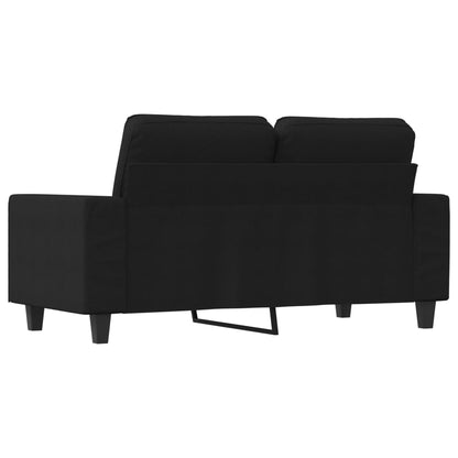 Tweezitsbank 120 cm stof zwart