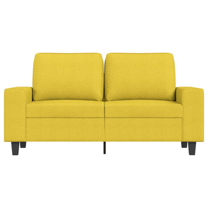 Tweezitsbank 120 cm stof lichtgeel