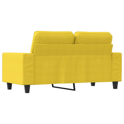 Tweezitsbank 120 cm stof lichtgeel