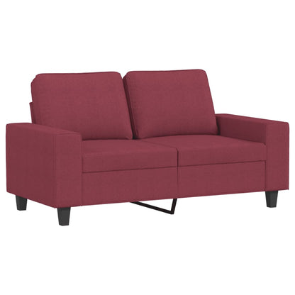 Tweezitsbank 120 cm stof wijnrood