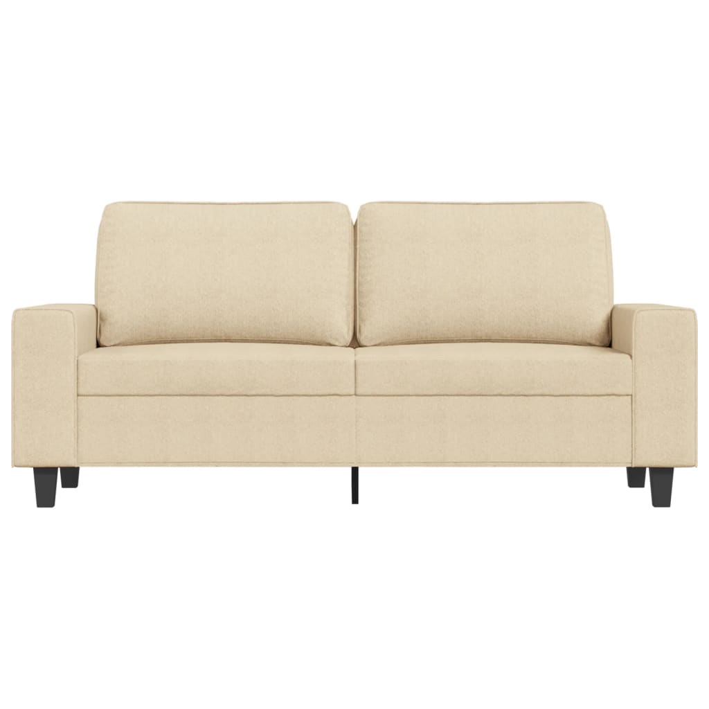 Tweezitsbank 140 cm stof crèmekleurig