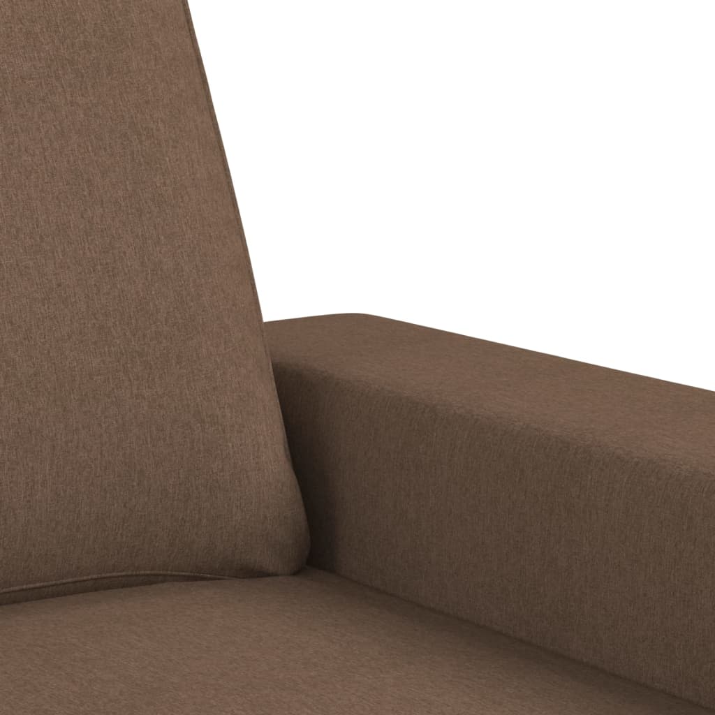 Tweezitsbank 140 cm stof bruin