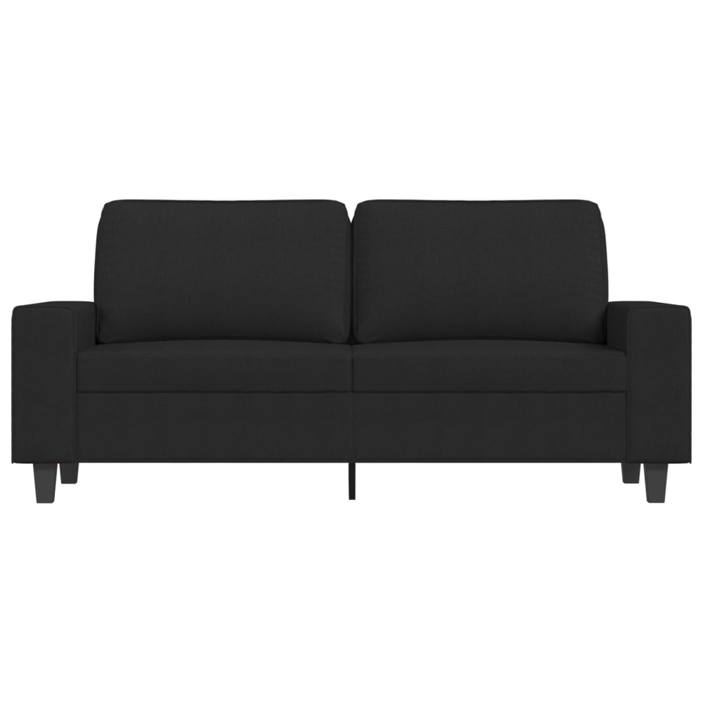 Tweezitsbank 140 cm stof zwart