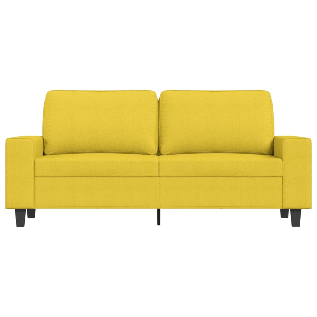 Tweezitsbank 140 cm stof lichtgeel