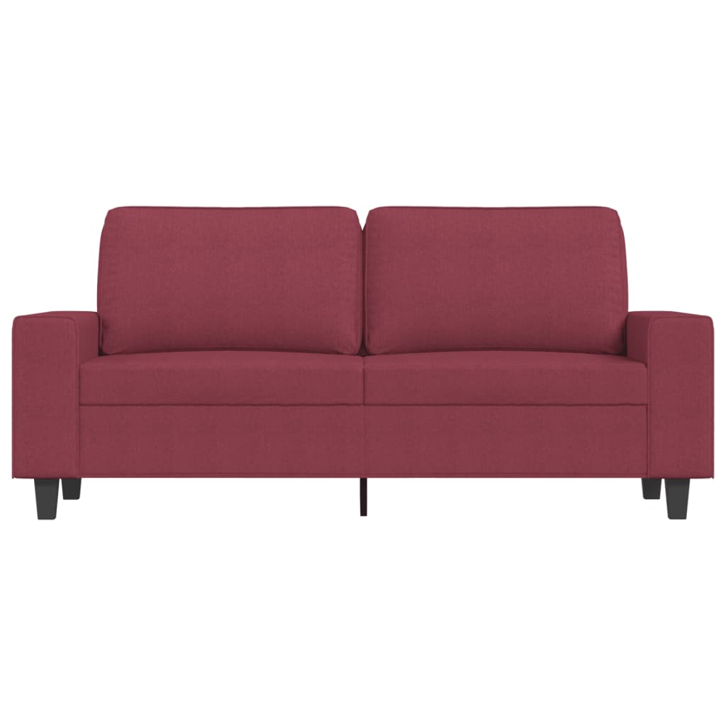 Tweezitsbank 140 cm stof wijnrood