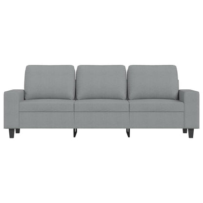 Driezitsbank 180 cm stof lichtgrijs