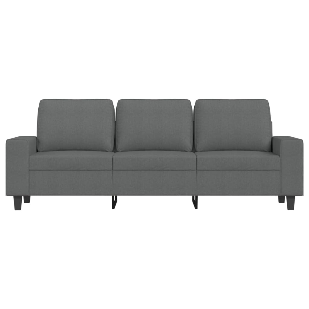Driezitsbank 180 cm stof donkergrijs