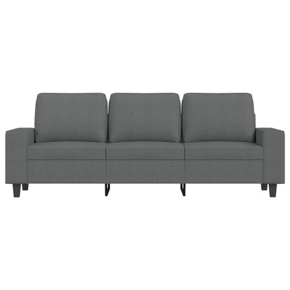 Driezitsbank 180 cm stof donkergrijs