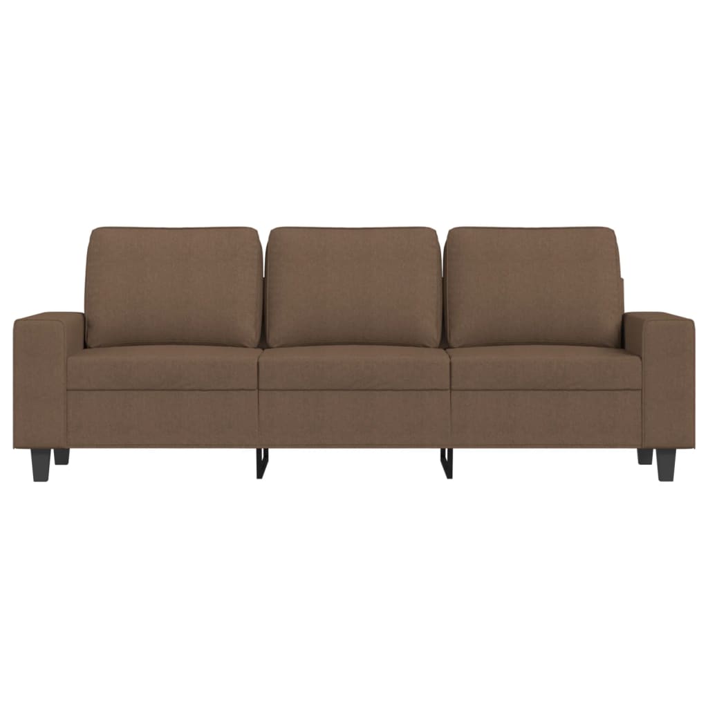 Driezitsbank 180 cm stof bruin