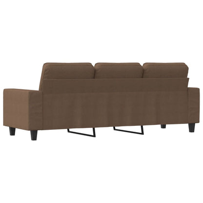 Driezitsbank 180 cm stof bruin