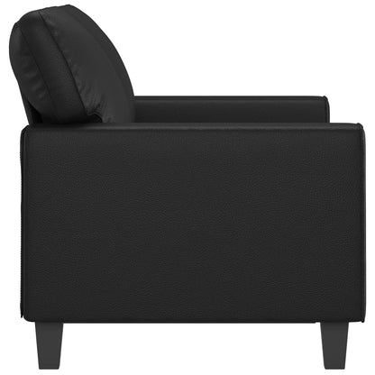 Tweezitsbank 120 cm kunstleer zwart