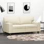 Tweezitsbank 120 cm kunstleer crèmekleurig