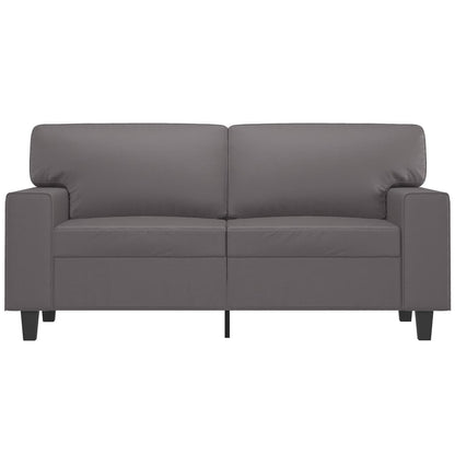 Tweezitsbank 120 cm kunstleer grijs