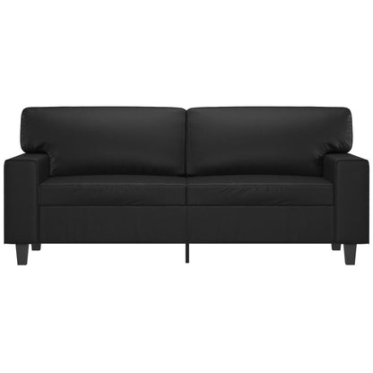 Tweezitsbank 140 cm kunstleer zwart