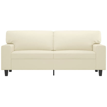 Tweezitsbank 140 cm kunstleer crèmekleurig