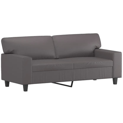 Tweezitsbank 140 cm kunstleer grijs