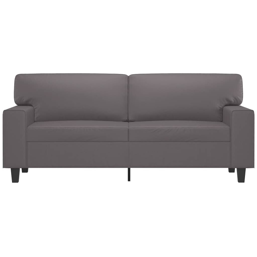 Tweezitsbank 140 cm kunstleer grijs