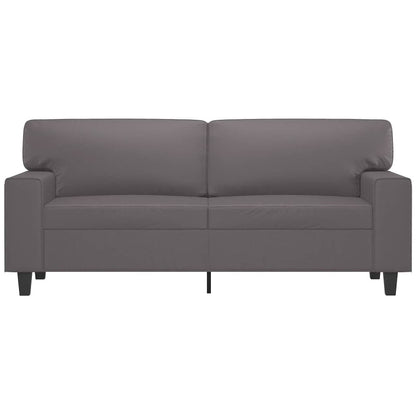 Tweezitsbank 140 cm kunstleer grijs