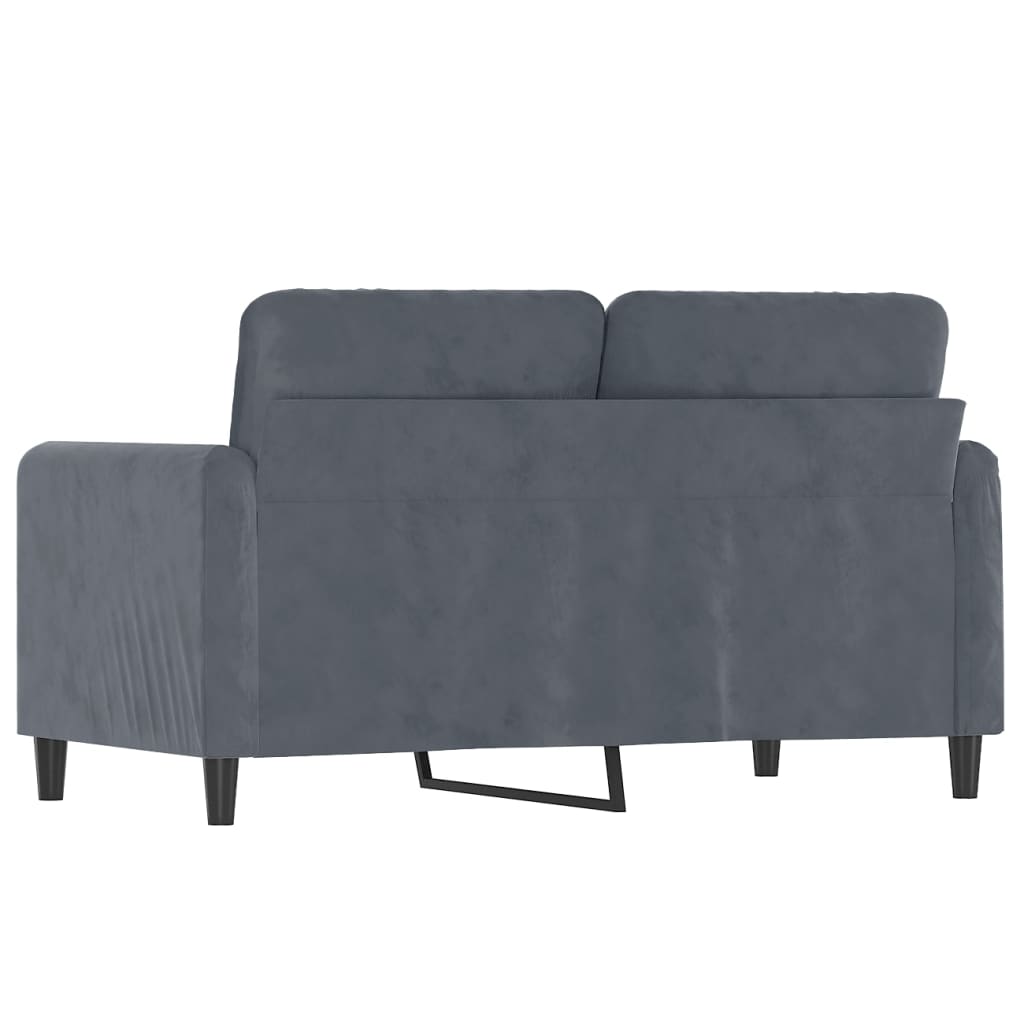 Tweezitsbank 120 cm fluweel donkergrijs