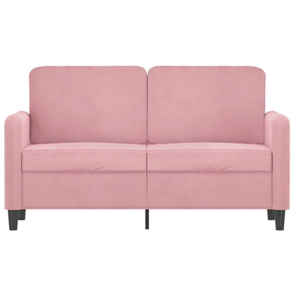 Tweezitsbank 120 cm fluweel roze