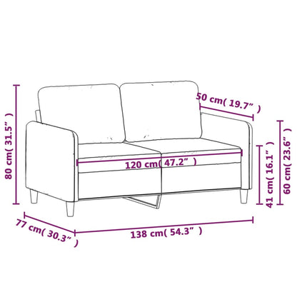 Tweezitsbank 120 cm fluweel roze