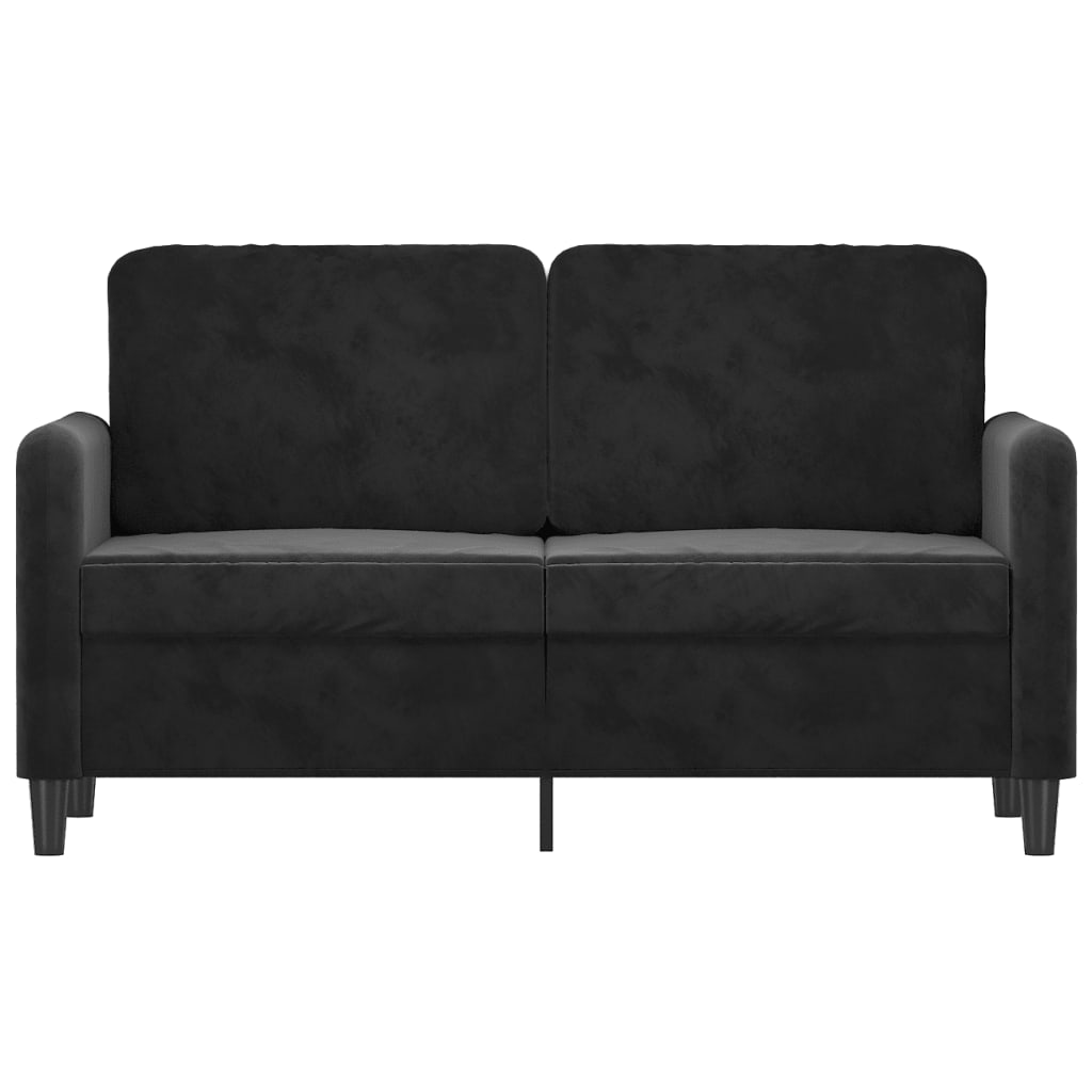 Tweezitsbank 120 cm fluweel zwart
