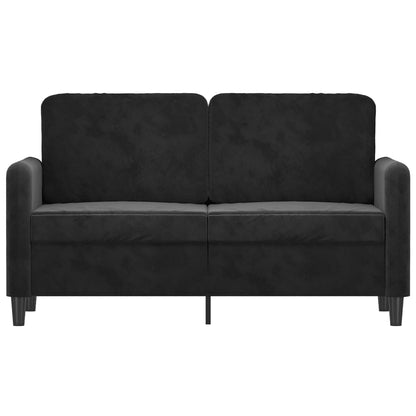 Tweezitsbank 120 cm fluweel zwart