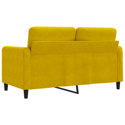 Tweezitsbank 120 cm fluweel geel
