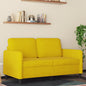 Tweezitsbank 120 cm fluweel geel
